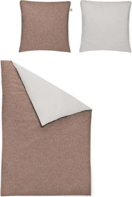 Produktbild von Irisette Mako-Satin Bettwäsche-Garnitur Gordon-8404 Größe 135x200+80x80 cm Farbe terra-50 AL