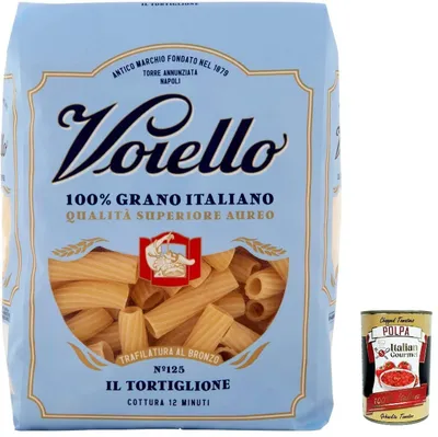 Produktbild von 20x Voiello Pasta Tortiglioni Nudeln 100% italienische N142, 500g + Italian Gourmet Polpa 400g