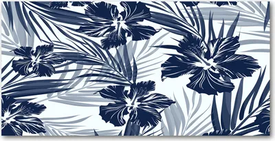 Produktbild von Tulup® Leinwandbild -100x50 cm - Wandkunst - Drucke auf Leinwand - Leinwanddruck  - Blumen & Pflanzen - Blau - Tropische Blumen