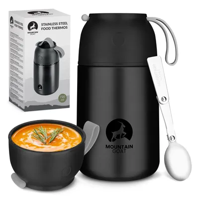 Produktbild von MOUNTAIN GOAT Thermobehälter 720 ml, Edelstahl, doppelwandig, auslaufsicher - schwarz