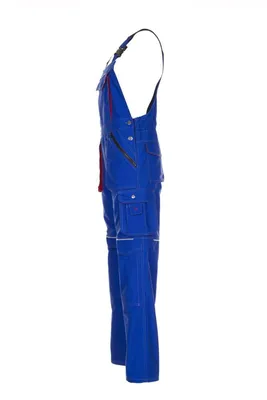 Produktbild von Planam Latzhose Basalt Gr. 52 kornblau/rot