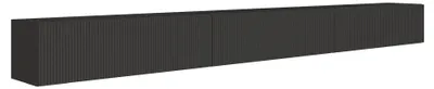 Produktbild von Homebook Eliano – TV-Hängeboard mit geriffelten Fronten, 300 cm, schwarz