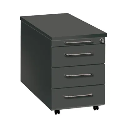Produktbild von Rollcontainer Artline Transparent 3 Schübe BxTxH 42x80x58cm anthrazit