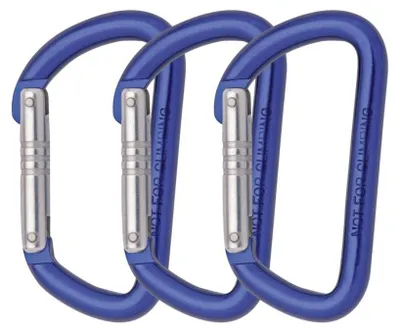 Produktbild von Edelrid Materialkarabiner (3er-Pack) - Aluminiumkarabiner mit großer Öffnung, Farbe:300 blue