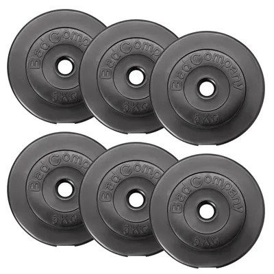 Produktbild von 30 Kg (6x5) Hantelscheiben Hantel Hanteln 30/31mm Kunst.