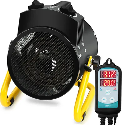Productafbeelding van Fiqops verwarmingssysteem voor kassen, tuin- en kasaccessoires, 2000W, met temperatuurregelaar. Verwarming voor tuinhuizen