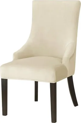 Produktbild von Seitenstuhlhussen mit Flügelrücken TOSCANA, dick Velours, CREME