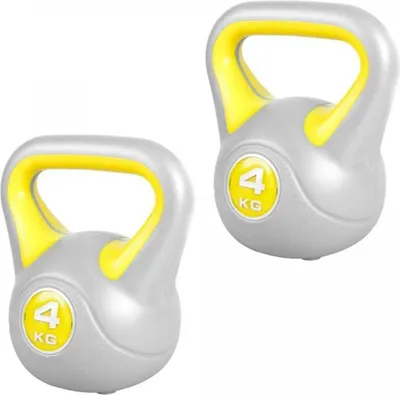 Obrázok produktu pre Gorilla Sports Sada Kettlebell činiek, plast, 2 x 4 kg