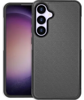 Produktbild von Mobigear Traveller Schutzhülle für Samsung Galaxy S24, Hartschalen-Rückseite, stoßfest - Schwarz