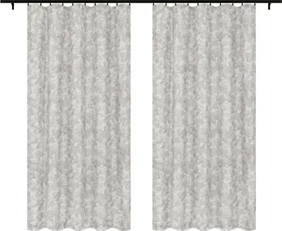 Produktbild von Fertige Vorhänge mit Kräuselband 140x250 cm 2 Stücke Grau Fertige Vorhänge blickdichte Gardinen für Wohnzimmer