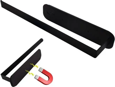 Produktbild von Magnetische Küchenpapierhalter Schwarz Edelstahl