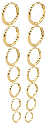 Produktbild von Set mit 3-7 Paar Ohrringe, goldfarben und silberfarben, für Damen