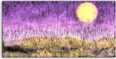 Produktbild von Coloray Canvas 100x50  Wandbild Leinwand Bilder Foto groß Gemälde Lila Sonnenuntergang
