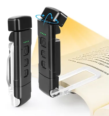 Productafbeelding van USB-oplaadbare Leeslamp, Ultralicht met 3 Kleuren en 5 Helderheidsinstellingen