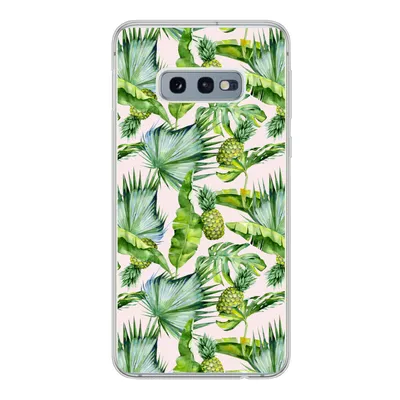 Produktbild von MuchoWow® Handyhülle Schutzhülle Hülle für Samsung Galaxy S10e Blätter - Ananas - Muster Silikon Softcase Handy Hülle - Handy