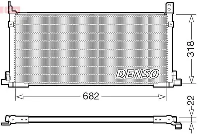 Produktbild von DENSO DCN50135 Kondensator Klimaanlage Klimakondensator für TOYOTA RAV4 V (XA50)