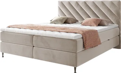 Produktbild von MIRJAN24 Boxspringbett Enzo, Doppelbett mit zwei Bettkästen für die Bettwäsche, Hauptmatratze, Topper und Kopfteil (Fresh 01, Größe: 160x200 cm)