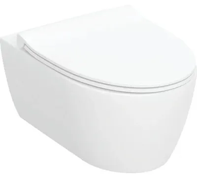 Produktbild von Geberit iCon Set Wand-WC Tiefspüler, geschlossenes Keramikdesign, TurboFlush, mit WC-Sitz, Sandwichform, T=53cm, Absenkautomatik=ja, QuickRelease-Funktion=ja, mit verriegelbaren QuickRelease-Scharnieren, weiß, 1 Stk.