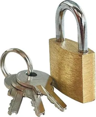 Produktbild von Vorhängeschloss Messing, 20 mm