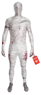 Produktbild von Morphsuits Offizielles Mumie Kostüm für Erwachsene, Halloween und Karneval Ganzkörperanzug - XXL (186cm-206cm)