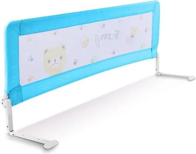 Produktbild von Famanu Bettgitter 180 cm - Klappbar, Kindersicherheit, Blau