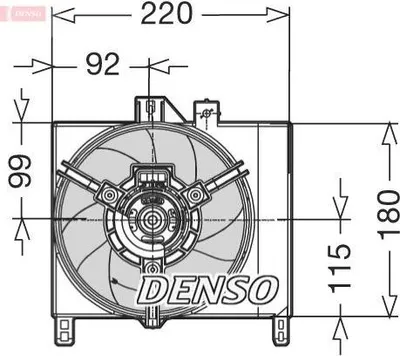 Produktbild von DENSO DER16003 Lüfter Motorkühlung Kühlerlüfter für SMART FORTWO Coupe (450) Wasserkühler Ø169mm