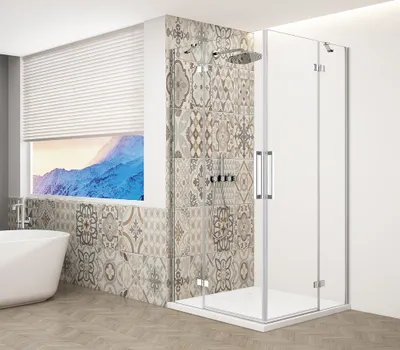 Obrázek produktu pro Gelco TRINITY CHROME obdélníkový sprchový kout 1100x1000mm, rohový vstup, čiré sklo - GT2210-11C-CH