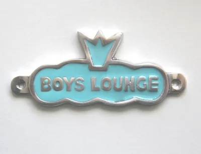 Produktbild von Türschild Wandschild - Boys Lounge - hellblau Aluminium