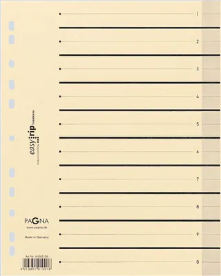 Image de Intercalaires PAGNA « Easy Rip », beige, 300 x 240 mm, onglets micro-perforés