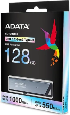 The image shows the retail packaging of a USB flash drive.