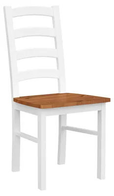 Image de Landhaus Chaise de salle à manger Blanc Chaises Fauteuil en bois Chaises en bois Meubles Blancs