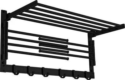 Image de Porte-serviettes en aluminium « Mat » noir