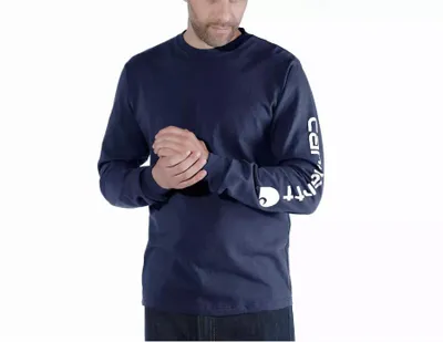 Zdjęcie produktu dla Carhartt Logo Langarmshirt (ciemnoniebieski, M)
