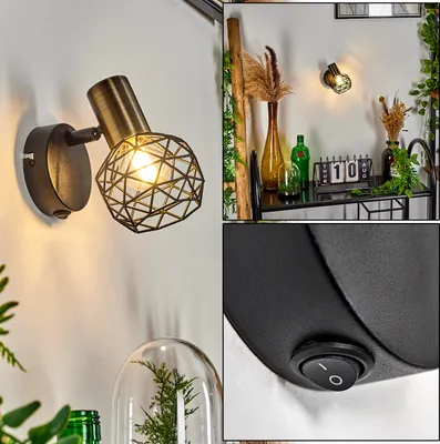 Produktbild von Torano »Torano« Wandlampe aus Metall in Schwarz und messingfarben