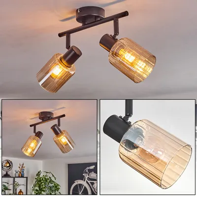 Produktbild von Acqui Deckenlampe aus Metall/Glas in Schwarz