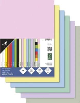 Image de papier multifonctionnel kangaro DIN A4 160 g/qm pastel 50 feuilles