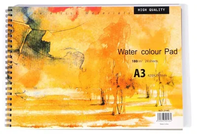 Produktbild von A3 Pastellpapierblock, Aquarellpapier, Skizzenbuch, Notizblock, Tagebuch, Notizbuch zum Malen und Zeichnen