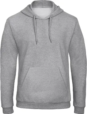 Produktbild von B&C WUI24 | Herren Hooded Sweatshirt / Kängurutasche - Farbe: Heather Grey - Größe: S