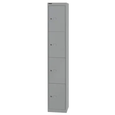 Image de BISLEY Armoire à tiroirs Office, 4 casiers, argenté