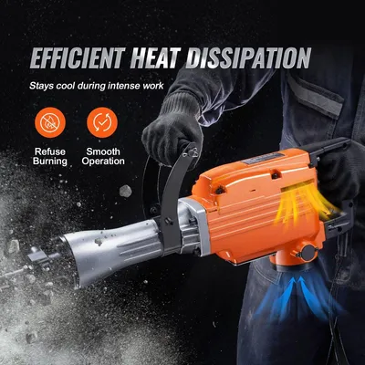 Immagine prodotto di Martello demolitore - 2200W - Martello demolitore elettrico - Impugnatura regolabile a 360° - Con set di 2 scalpelli