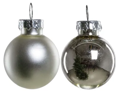Produktbild von TrendLine Weihnachtskugeln aus Glas Ø 2,5 cm silber 24 Stück