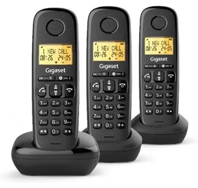 Produktbild von Gigaset Schnurlostelefon Basic 100 Trio Schwarz