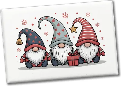 Produktbild von Weihnachtswichtel mit Geschenk Souvenir Magnet Weihnachten