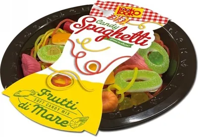 Obrázek produktu pro Look O Look Candy Spaghetti Frutti di Mare auf Kunststoffteller 230g