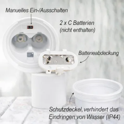 Obrázek produktu pro LED hrobová svíčka Deluxe Homeart smuteční svíčka vnitřní a venkovní vodotěsné IP 44- ( V láskyplné paměti )