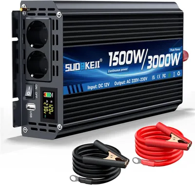 Productafbeelding van 12 V Naar 230 V Spanningsomzetter - Omvormer - Stroomomzetter - Inverter - DC Naar AC Converter