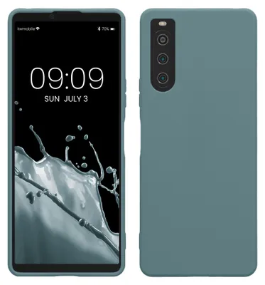 Produktbild von kwmobile Handyhülle für Sony Xperia 10 V Hülle - TPU Case - Kabelloses Laden - Schutzhülle Cover in Arctic Night