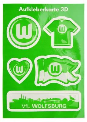 Produktbild von VfL Wolfsburg Aufkleberkarte 3D