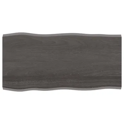 Produktbild von Tischplatte 100x50x2 cm Massivholz Eiche Behandelt Baumkante