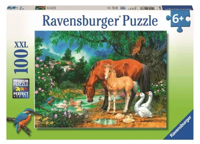 Image de Ravensburger Puzzle 100 pièces XXL Idylle à l'étang